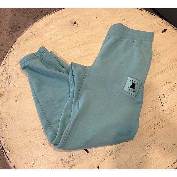 Teddy Fresh Women's Teal Jogger Pants Size Med Athleisure - Picture 2 of 7